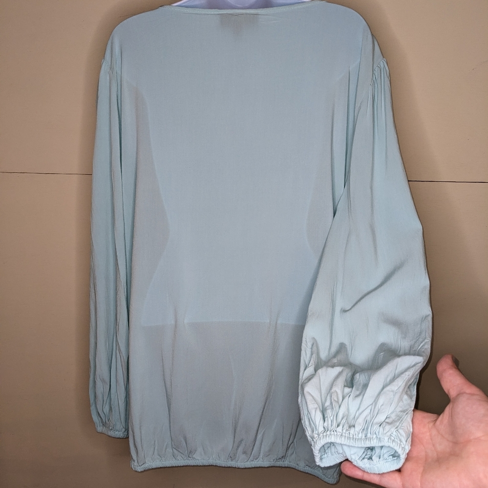 Lane Bryant Blouse with Embroidered Floral Vines - Picture 5 of 8